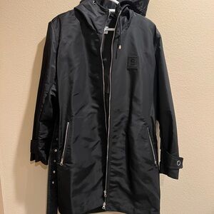 Burberry Black Hooded Coat. In brand new condition. Never worn.
